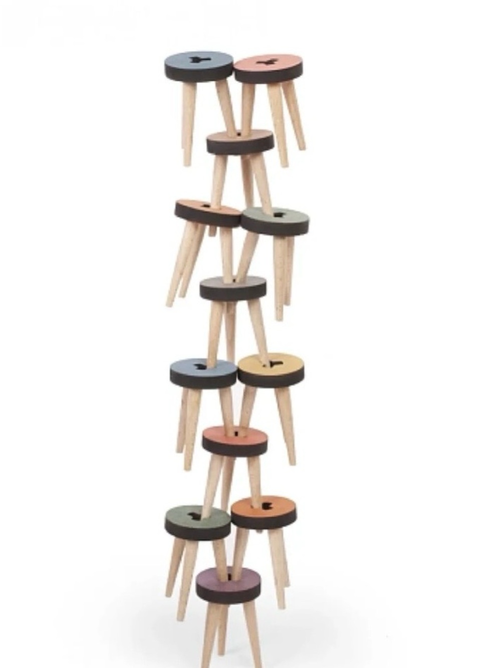 Mokuomo Los Taburetes: Wooden Stool Stacking Art Toy from Spain New MSRP $78 - Picture 12 of 14